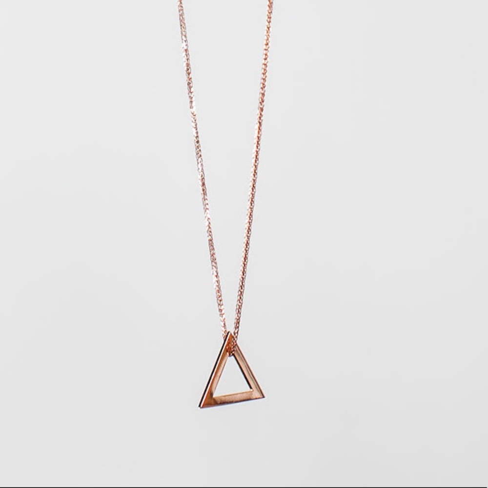 LULAROE 14K Rose Gold Triangular Necklace